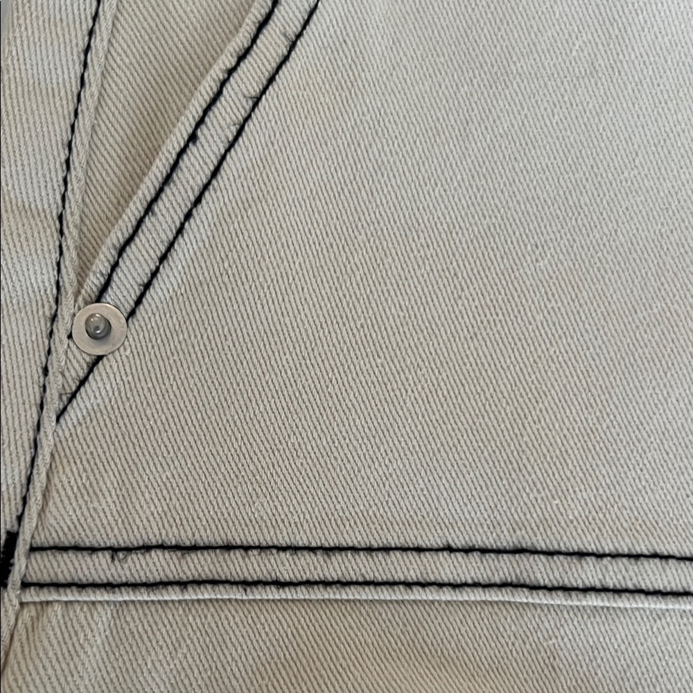 Miou Muse Beige Women's High Rise Cargo Midi Skirt - Picture 7 of 10